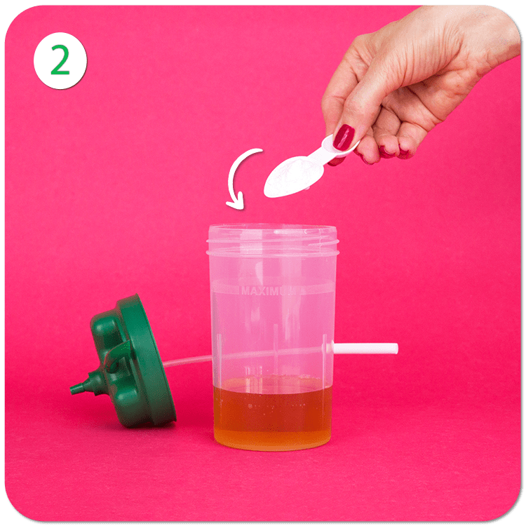 Приготовление кислородного коктейля при помощи коктейлера - 2 шаг