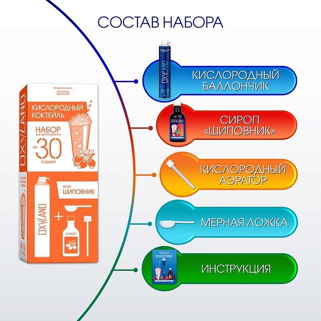 Набор OXYLAND для кислородных коктейлей "Шиповник"