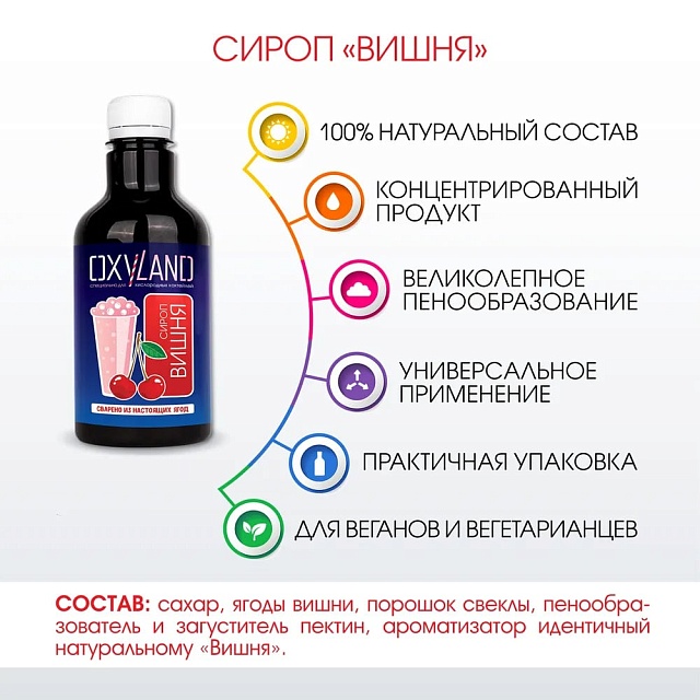 ВИШНЯ. Сироп 2 в 1 концентрированный. 330 мл