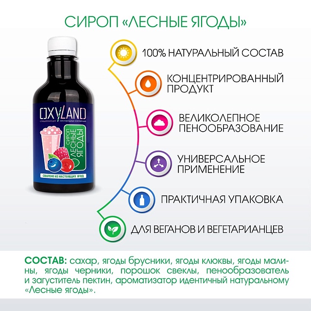 Набор OXYLAND для кислородных коктейлей "Лесные ягоды"