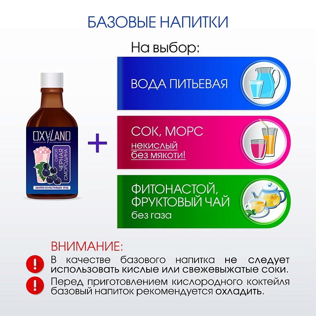 Набор OXYLAND для кислородных коктейлей "Черная смородина"