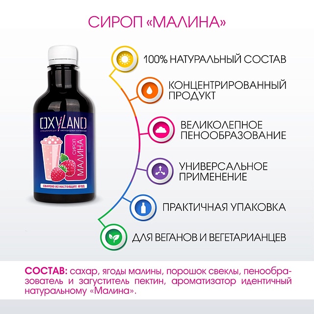 Набор OXYLAND для кислородных коктейлей "Малина"