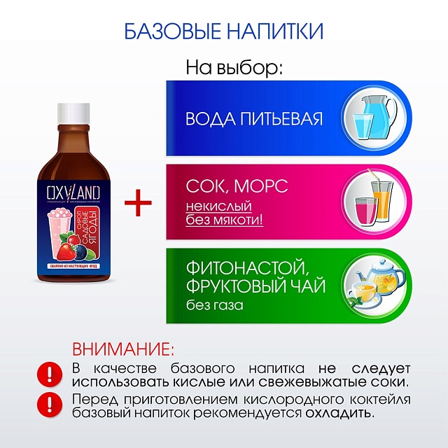 Набор OXYLAND для кислородных коктейлей "Садовые ягоды"