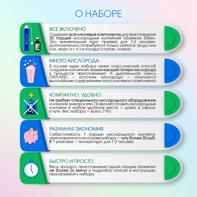 Набор OXYLAND для кислородных коктейлей "Лесные ягоды" (без сахара)