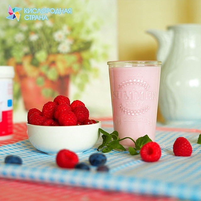 Со вкусом МАЛИНЫ. Композиция для кислородно-молочных коктейлей