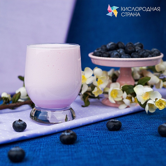 Со вкусом ЧЕРНИКИ. Композиция для кислородно-молочных коктейлей