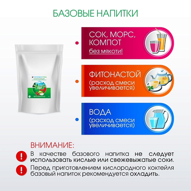 ВИТАМИННАЯ композиция для кислородных коктейлей №23, 1 кг.